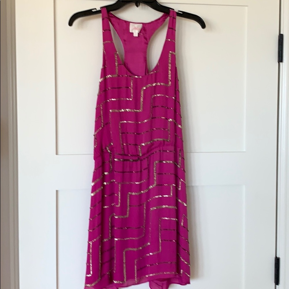 Parker racer back sequence dress size S